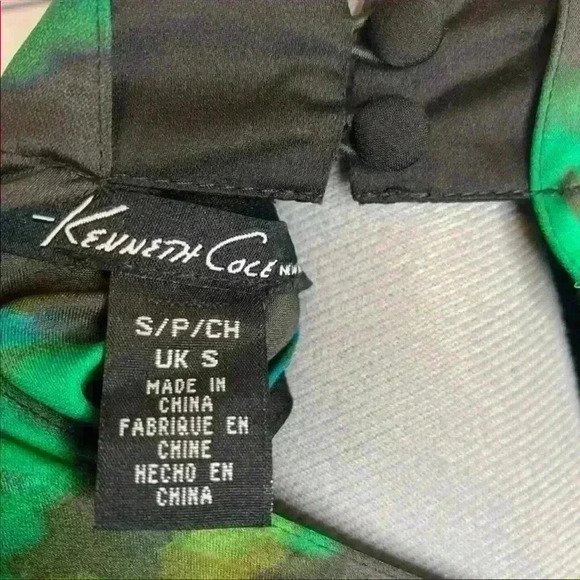 NWT Kenneth Cole High Neck Elastic Waist Blouse - Picture 7 of 8